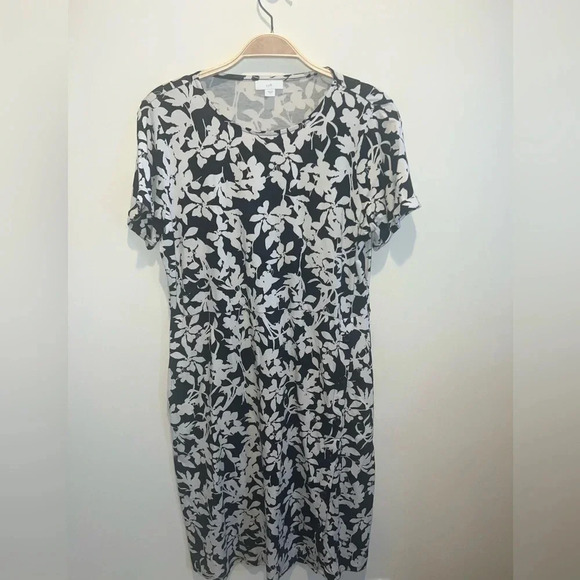 J. Jill Like New Floral Feminine Dress w Pockets XS‎ Comfy Cottagecore Travel - Picture 1 of 8